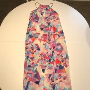 Geometric multicolored maxi dress